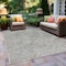 World Rug Gallery Contemporary Flowers Weather Resistant Indoor/Outdoor Area Rug 5' x 7' Green 4026GREEN5X7 - alternate 5